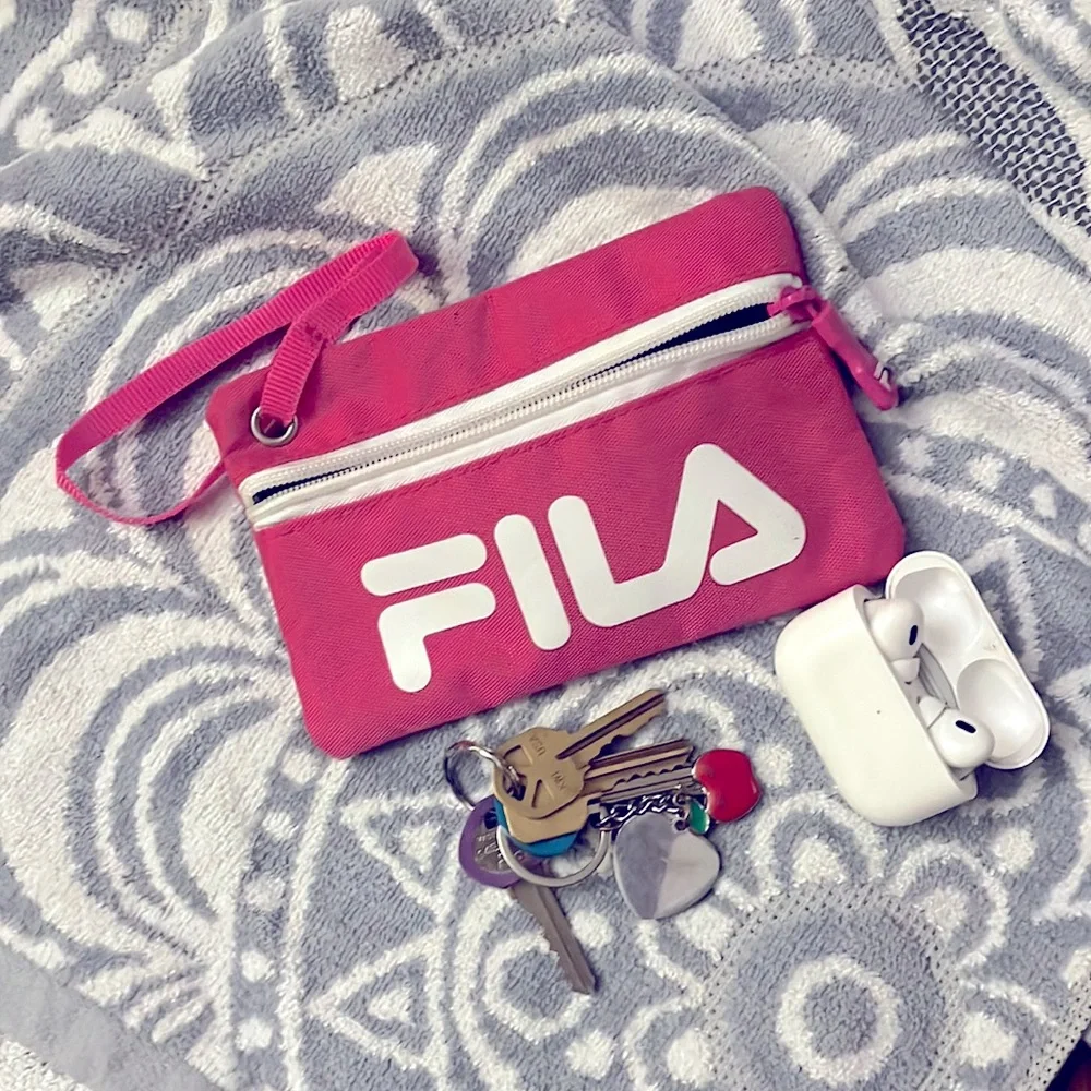Fila Pink Wristlet Zipper Pouch - Picture 8 of 9